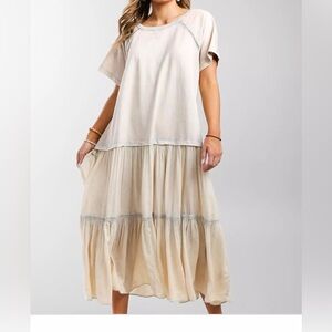 Elegant Cream Maxi Dress